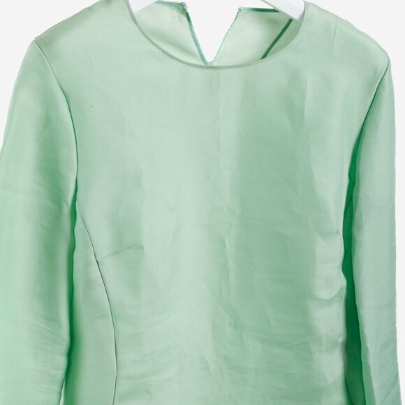 Yves Saint Laurent SS2012 Mint Green Silk Organza Blouse - Picture 3 of 9